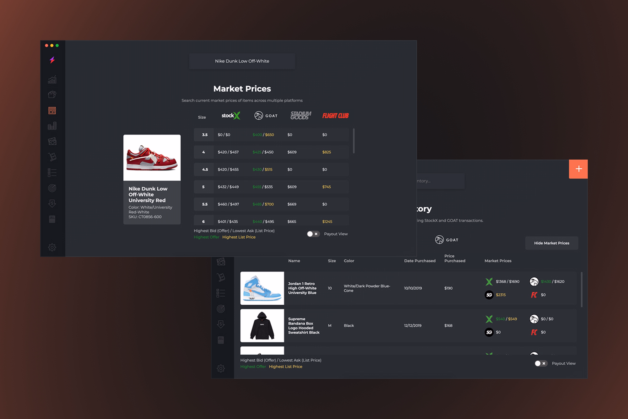 Copmetrics screenshots